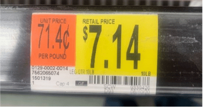 Always compare unit price to save money on groceries without using coupons.